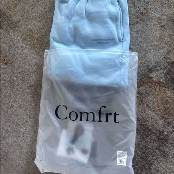 Comfort Minimalist Sweatpants. Light blue. 2XL - Picture 8 of 10